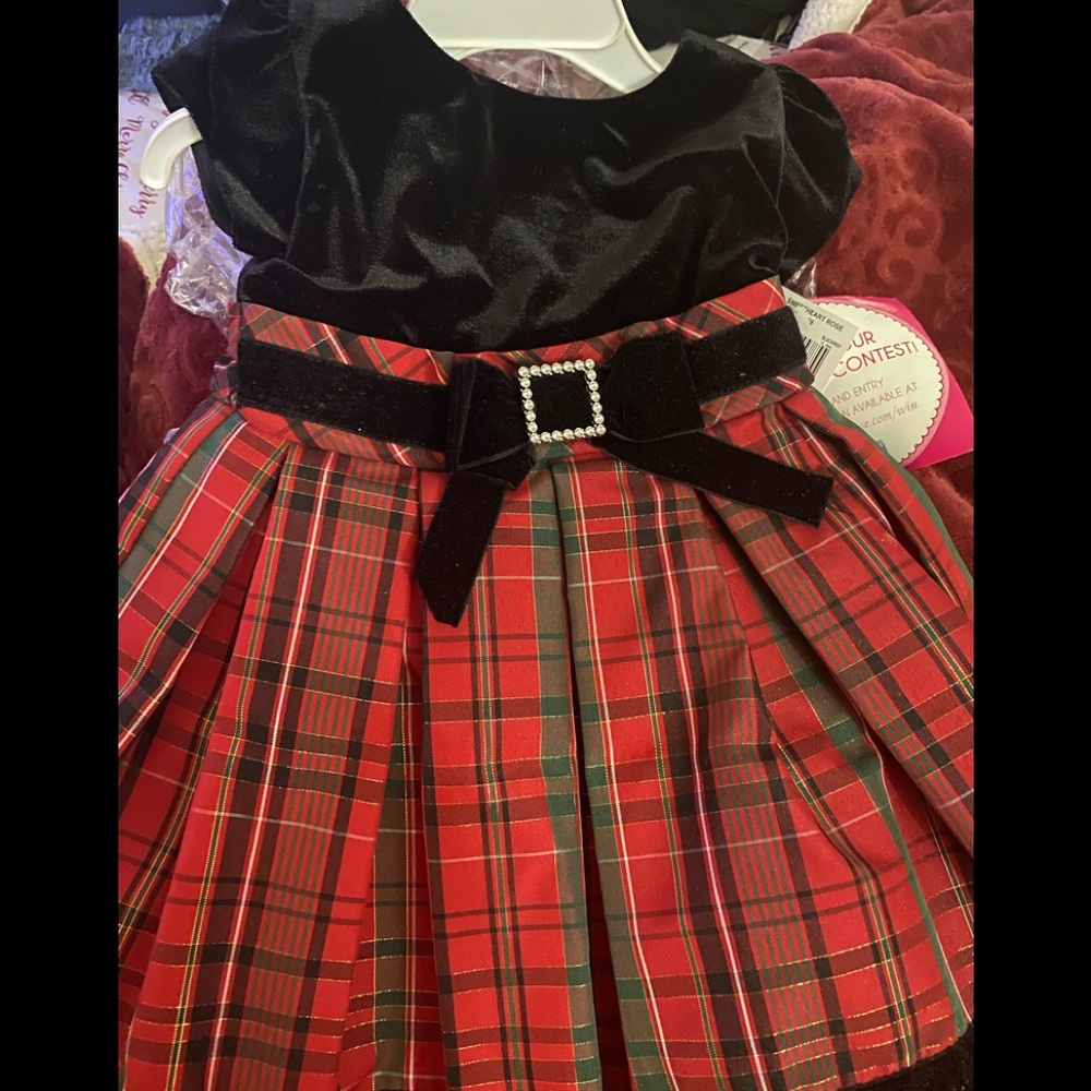 Sweetheart Rose Tartan Dress